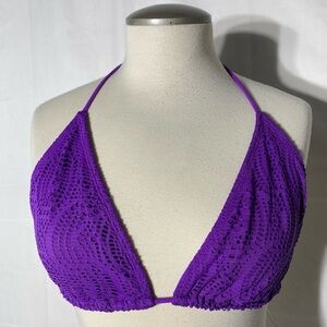 5/$25 Purple Triangle String Bikini Top L